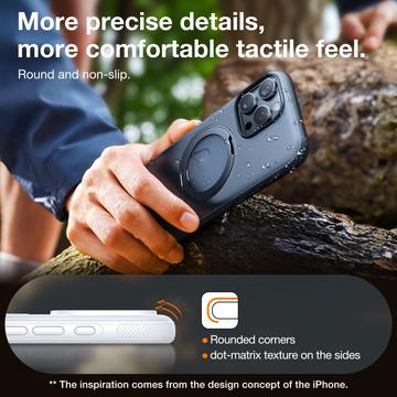 iPhone 16 Pro Torras O Fitness Cover med 360 kickstand - MagSafe-kompatibel - Hvid
