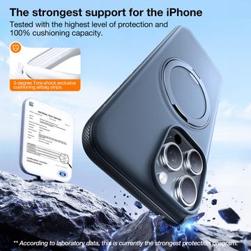 iPhone 16 Pro Torras O Fitness Cover med 360 kickstand - MagSafe-kompatibel - Hvid