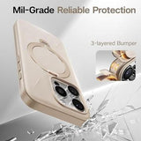 iPhone 16 Pro Torras Ostand Q Pro MagSafe Cover - Elfenben