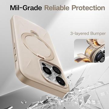 iPhone 16 Pro Torras Ostand Q Pro MagSafe Cover - Elfenben
