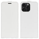 iPhone 16 Pro Vertikal Flip Taske med Kortholder - Hvid