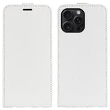 iPhone 16 Pro Vertikal Flip Taske med Kortholder - Hvid
