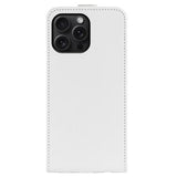 iPhone 16 Pro Vertikal Flip Taske med Kortholder - Hvid
