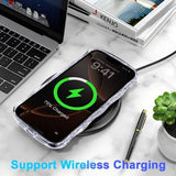 iPhone 16 Pro Wave-Edge Laser Glitter MagSafe Cover - Klar