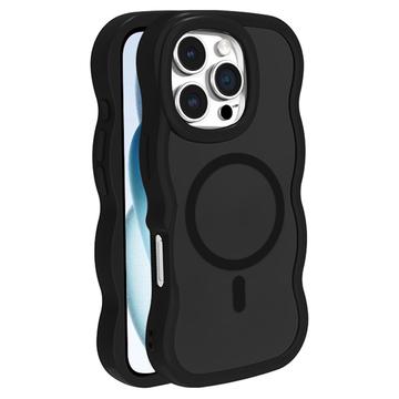 iPhone 16 Pro Bølgekant magnetisk hybrid cover - sort
