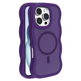iPhone 16 Pro Bølgekant magnetisk hybrid cover - lilla