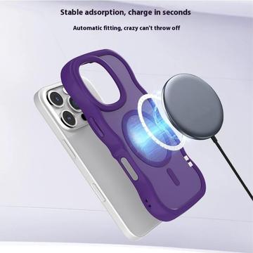 iPhone 16 Pro Bølgekant magnetisk hybrid cover - lilla