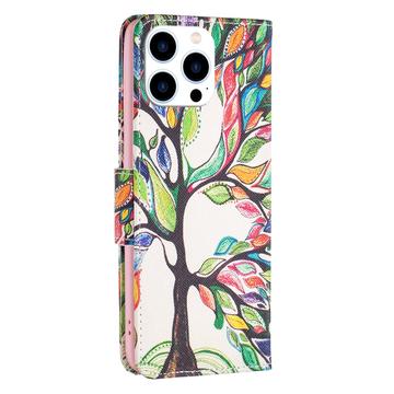 iPhone 16 Pro Wonder Series Pung - Farverige Træ