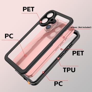 iPhone 16 Redpepper FS IP68 Vandtæt Cover - Sort