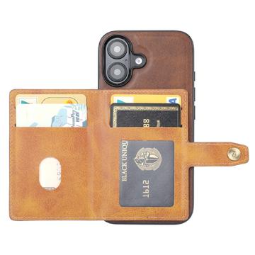iPhone 16 Retro Style Cover med Pung - Rød