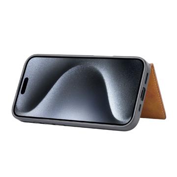 iPhone 16 Retro Style Cover med Pung - Rød