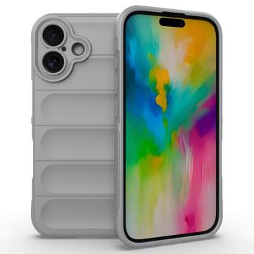 iPhone 16 Rugged TPU Cover - Lysegrå