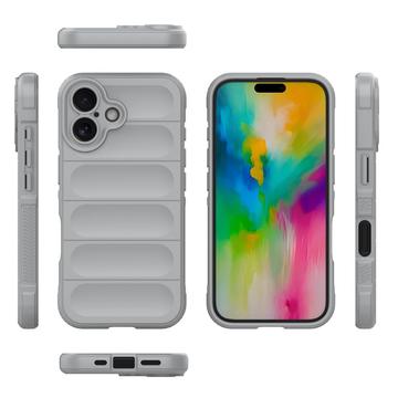 iPhone 16 Rugged TPU Cover - Lysegrå