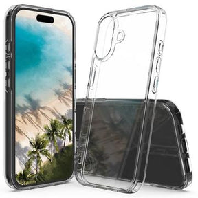 iPhone 16 Ridsefast Hybrid Cover - Gennemsigtig