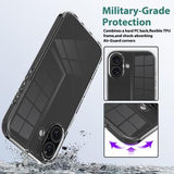 iPhone 16 Ridsefast Hybrid Cover - Gennemsigtig