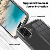 iPhone 16 Ridsefast Hybrid Cover - Gennemsigtig