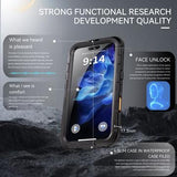 iPhone 16 Shellbox M Series IP68 vandtæt cover - dykkercover med MagSafe-kompatibilitet - Sort