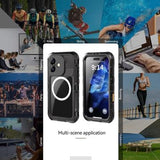 iPhone 16 Shellbox M Series IP68 vandtæt cover - dykkercover med MagSafe-kompatibilitet - Sort
