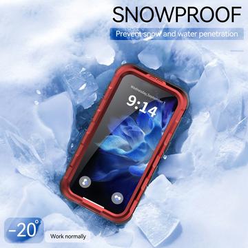 iPhone 16 Shellbox M Series IP68 vandtæt cover - dykkercover med MagSafe-kompatibilitet - rød