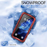 iPhone 16 Shellbox M Series IP68 vandtæt cover - dykkercover med MagSafe-kompatibilitet - rød