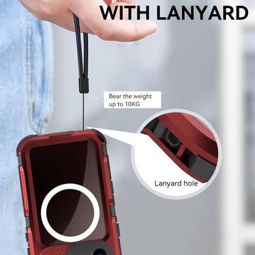 iPhone 16 Shellbox M Series IP68 vandtæt cover - dykkercover med MagSafe-kompatibilitet - rød