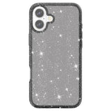iPhone 16 Stylish Glitter Series Hybrid Cover - Sort
