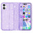 iPhone 16 Stylish Glitter Series Hybrid Cover - Lilla