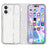 iPhone 16 Stylish Glitter Series Hybrid Cover - Hvid