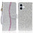 iPhone 16 Stilfuldt glitterpungetui - sølv