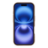 iPhone 16 Stilfuldt stødsikkert TPU cover med forhøjede kanter - Brun / Stor sløjfe
