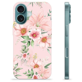 iPhone 16 TPU Cover - Vandfarveblomster
