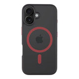 iPhone 16 Tactical MagForce Hyperstealth 2.0 MagSafe Cover - sort / rød