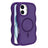 iPhone 16 Bølgekant magnetisk hybrid cover - lilla