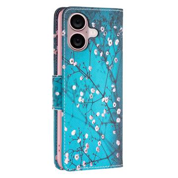 iPhone 16 Wonder Series Pung - Hvid Blomster