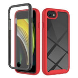 iPhone 16e/17e 360 Beskyttelse Cover - Rød / Klar
