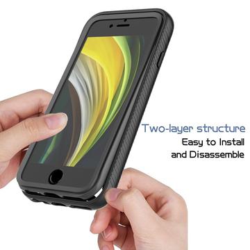 iPhone 16e/17e 360 Beskyttelse Cover - Rød / Klar