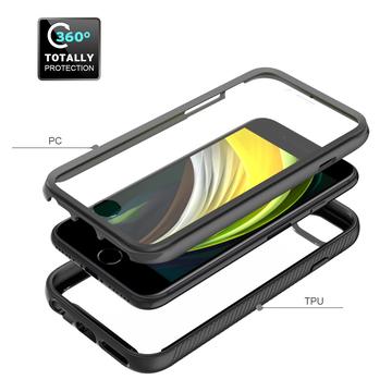 iPhone 16e/17e 360 Beskyttelse Cover - Rød / Klar