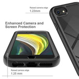 iPhone 16e/17e 360 Beskyttelse Cover - Rød / Klar