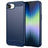 iPhone 16e/17e Børstet TPU Cover - Karbonfiber - Blå