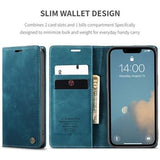 iPhone 16e/17e Caseme 013 Series Pung - Blå