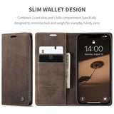 iPhone 16e/17e Caseme 013 Series Pung - Kaffe