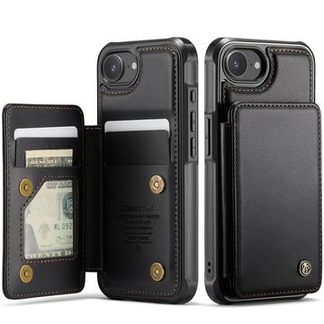 iPhone 16e/17e Caseme C22-etui RFID-kortpung - Sort