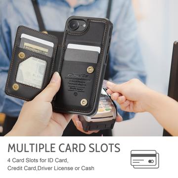 iPhone 16e/17e Caseme C22-etui RFID-kortpung - Sort