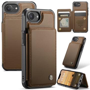 iPhone 16e/17e Caseme C22-etui RFID-kortpung - brun