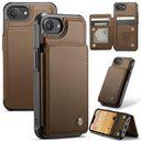 iPhone 16e/17e Caseme C22-etui RFID-kortpung - brun
