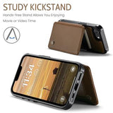 iPhone 16e/17e Caseme C22-etui RFID-kortpung - brun