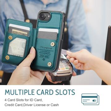 iPhone 16e/17e Caseme C22-etui RFID-kortpung - grøn