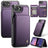 iPhone 16e/17e Caseme C22-etui RFID-kortpung - lilla