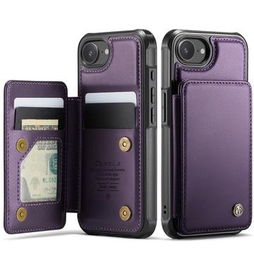 iPhone 16e/17e Caseme C22-etui RFID-kortpung - lilla