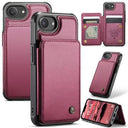 iPhone 16e/17e Caseme C22-etui RFID-kortpung - rød